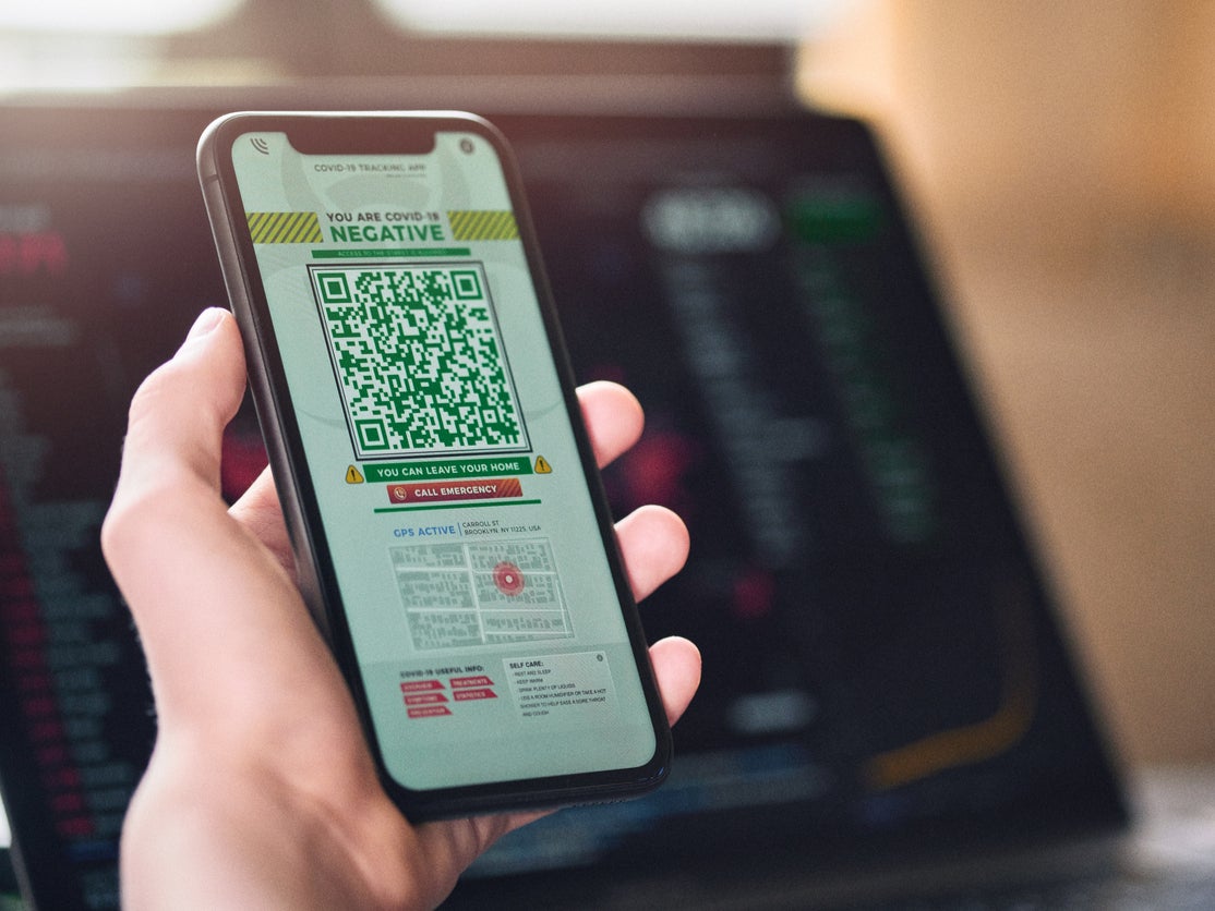 CommonPass would give users a scannable QR code