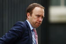 Covid infections rising ‘quite sharply’ among over-60s, Hancock warns