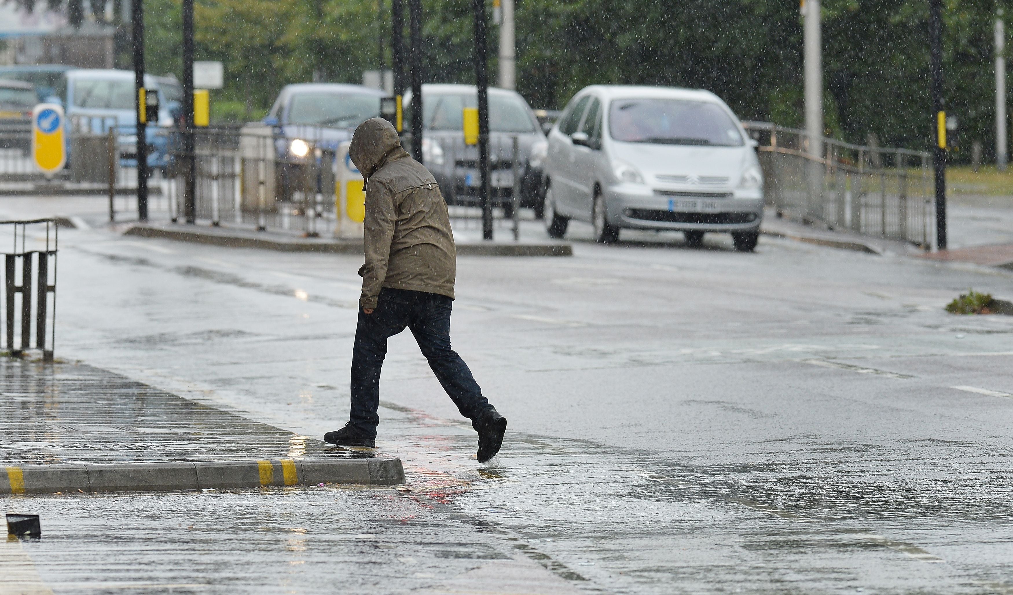 A yellow weather warning remains in place until 9am