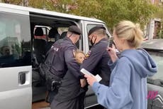 Pussy Riot members arrested after LGBT+ flag protest