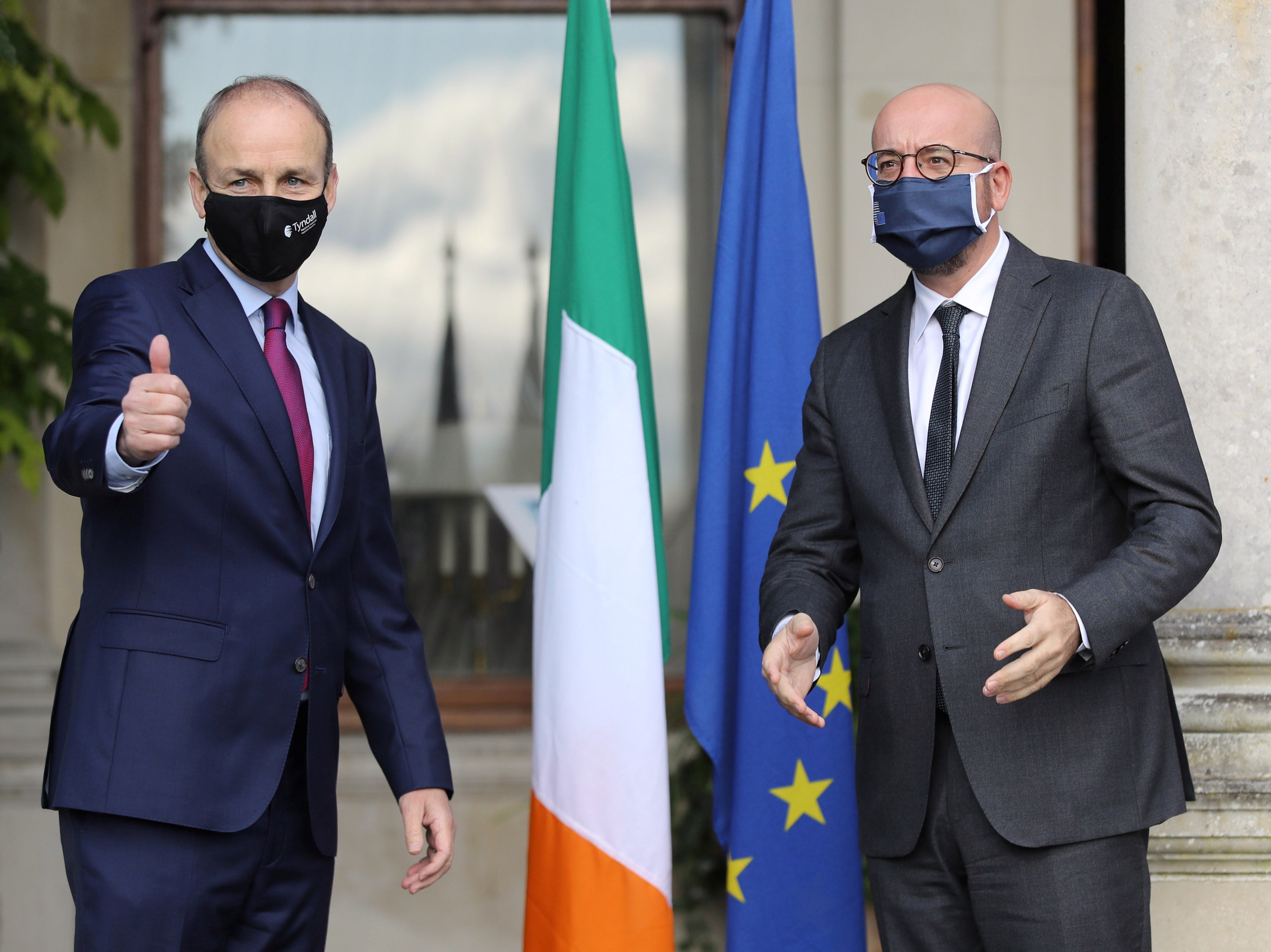 Micheal Martin with Charles Michel in Dublin