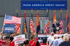 Mike Pence fills in at Arizona rally for a sick Donald Trump