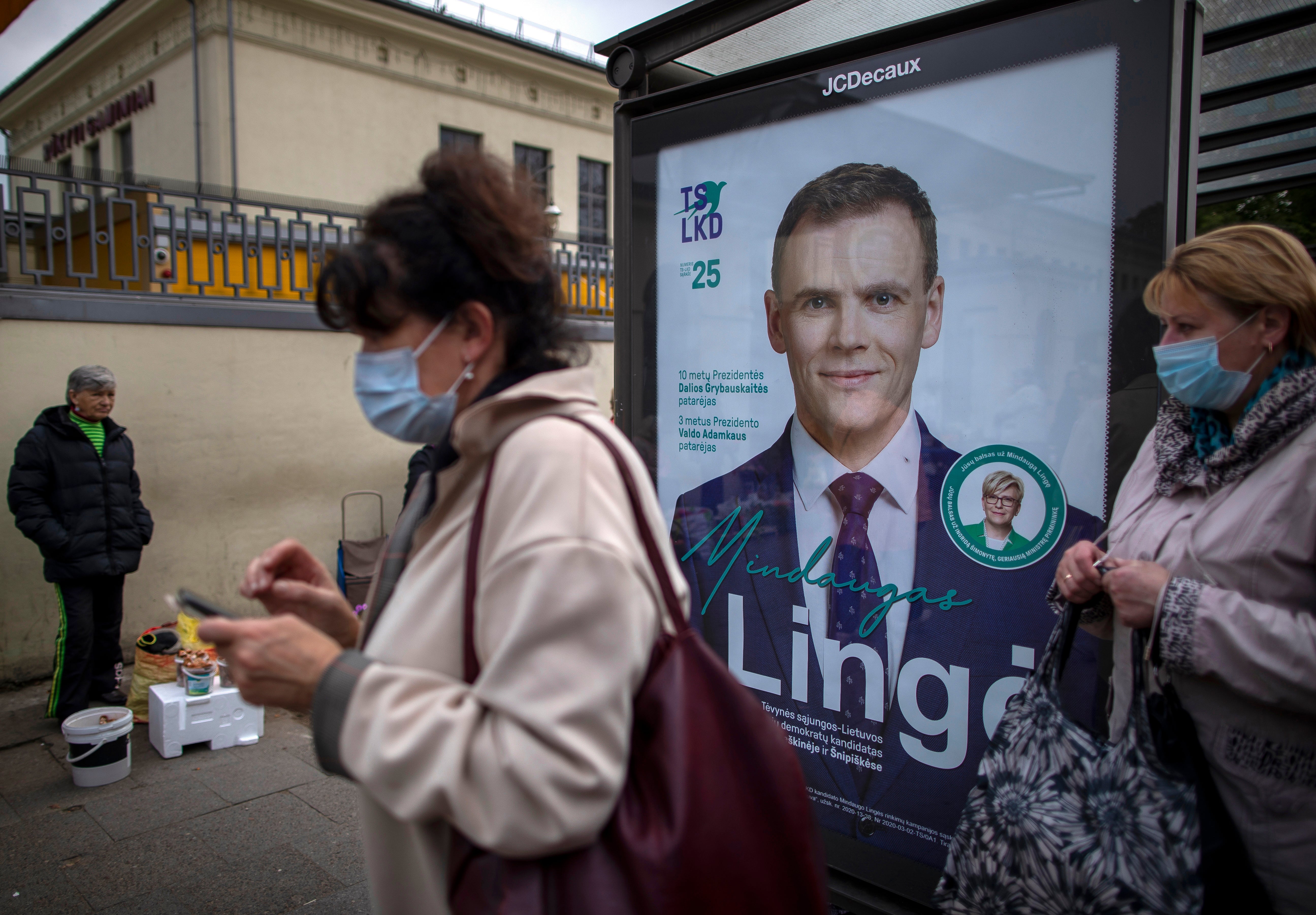 Virus Outbreak Lithuania Election