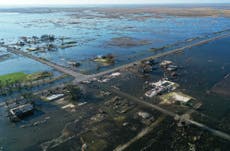 Dramatic aerial photos show devastation from Hurricane Delta