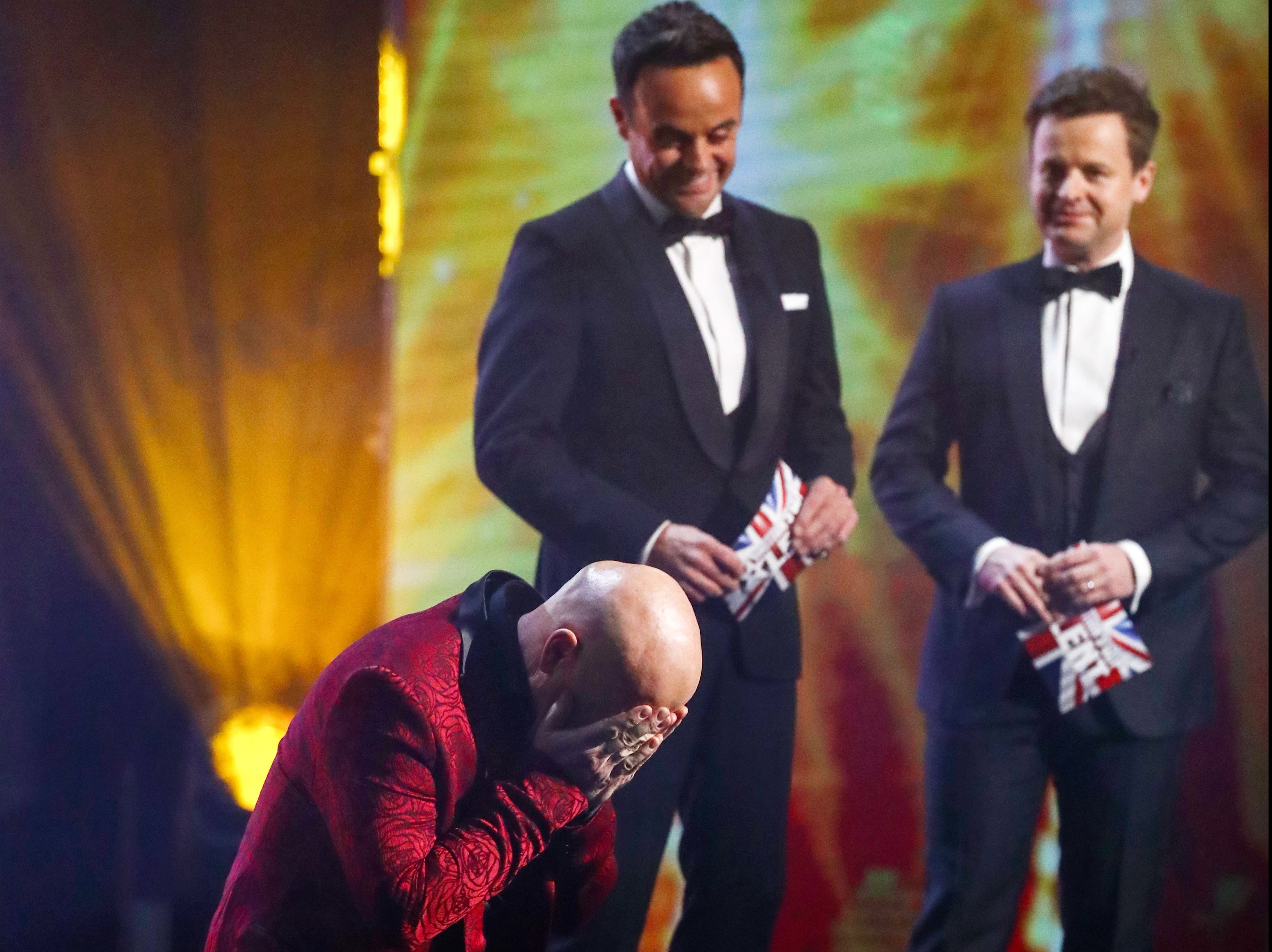 Jon Courtenay celebrates winning Britain’s Got Talent