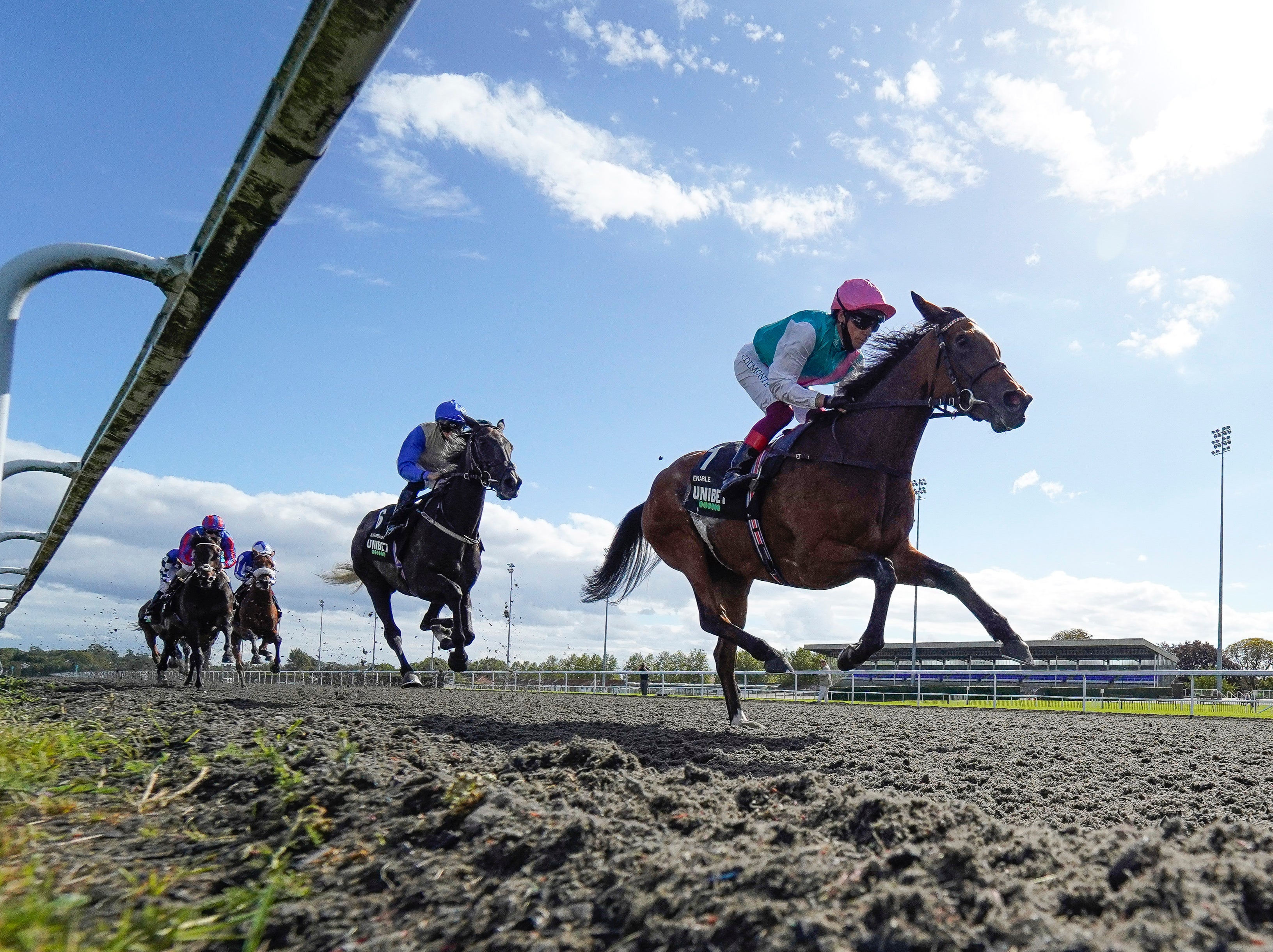 Frankie Dettori riding Enable at Kempton Park