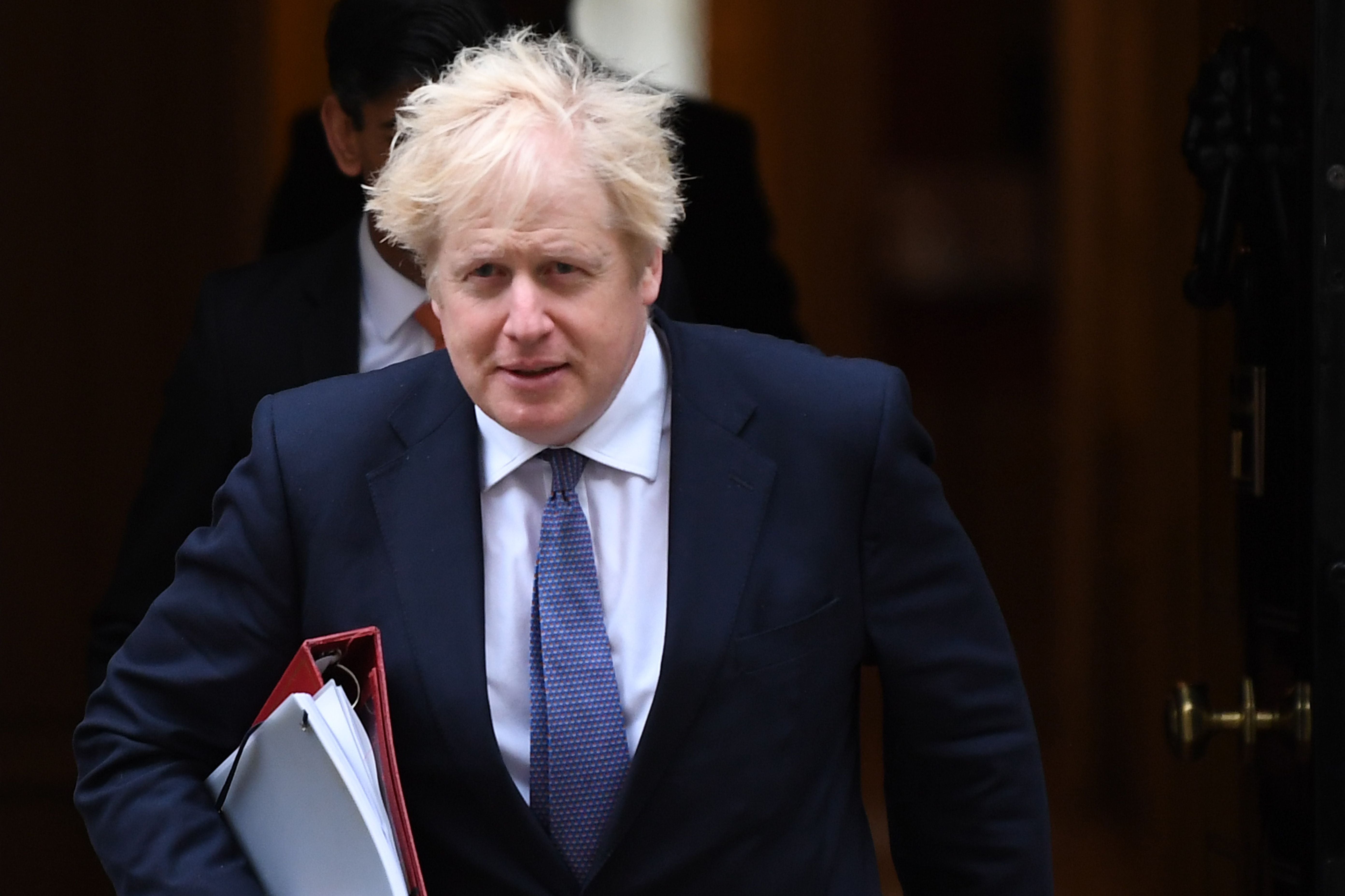 Boris Johnson outside No 10