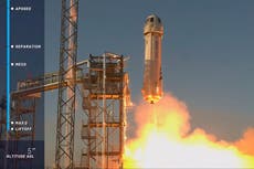 Jeff Bezos's rocket tests Nasa's system for going to the moon