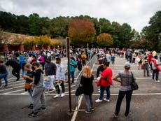 Georgia breaks record for turnout on first day of early voting