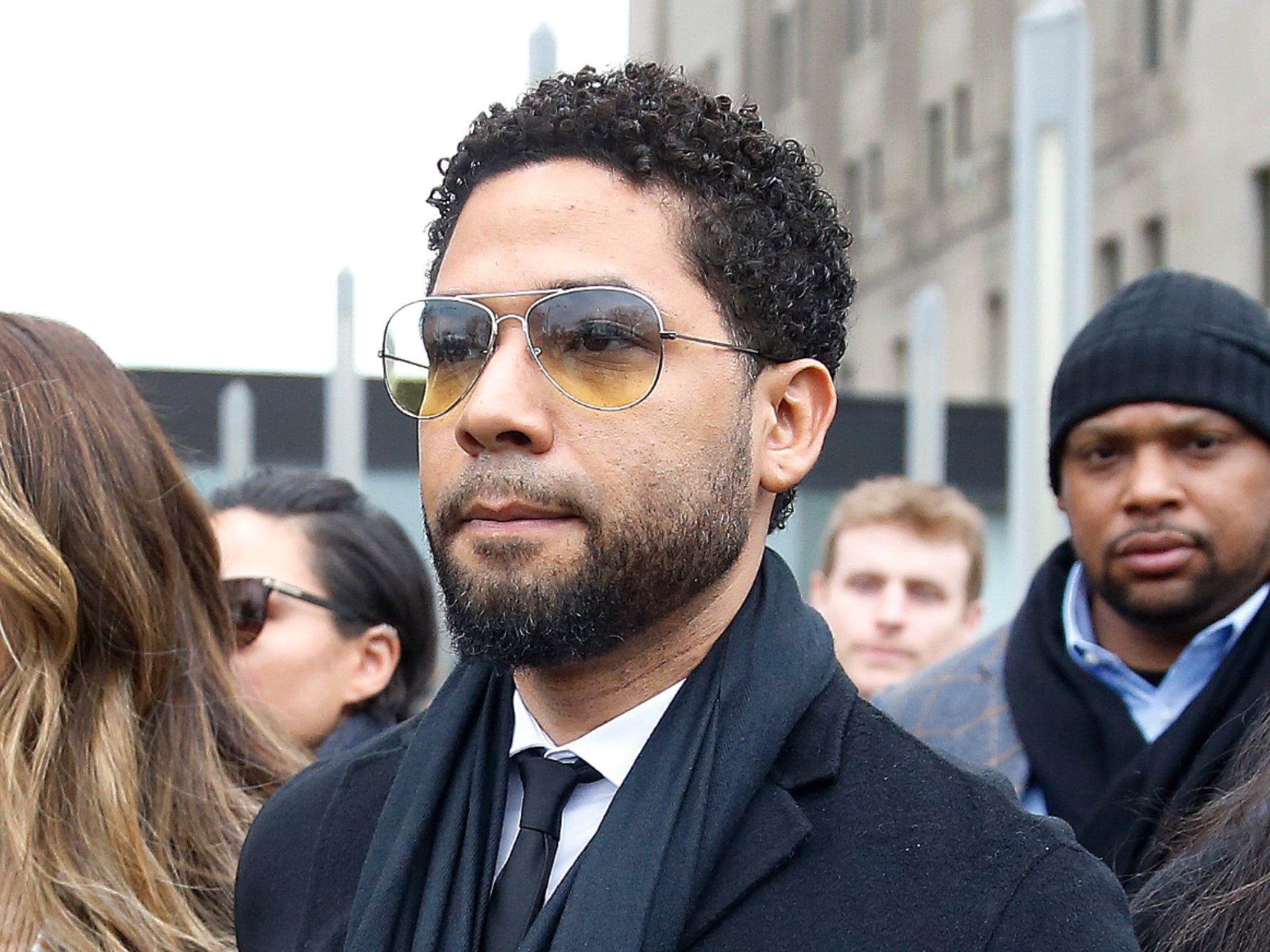 Jussie Smollett appears in court in February, 2020