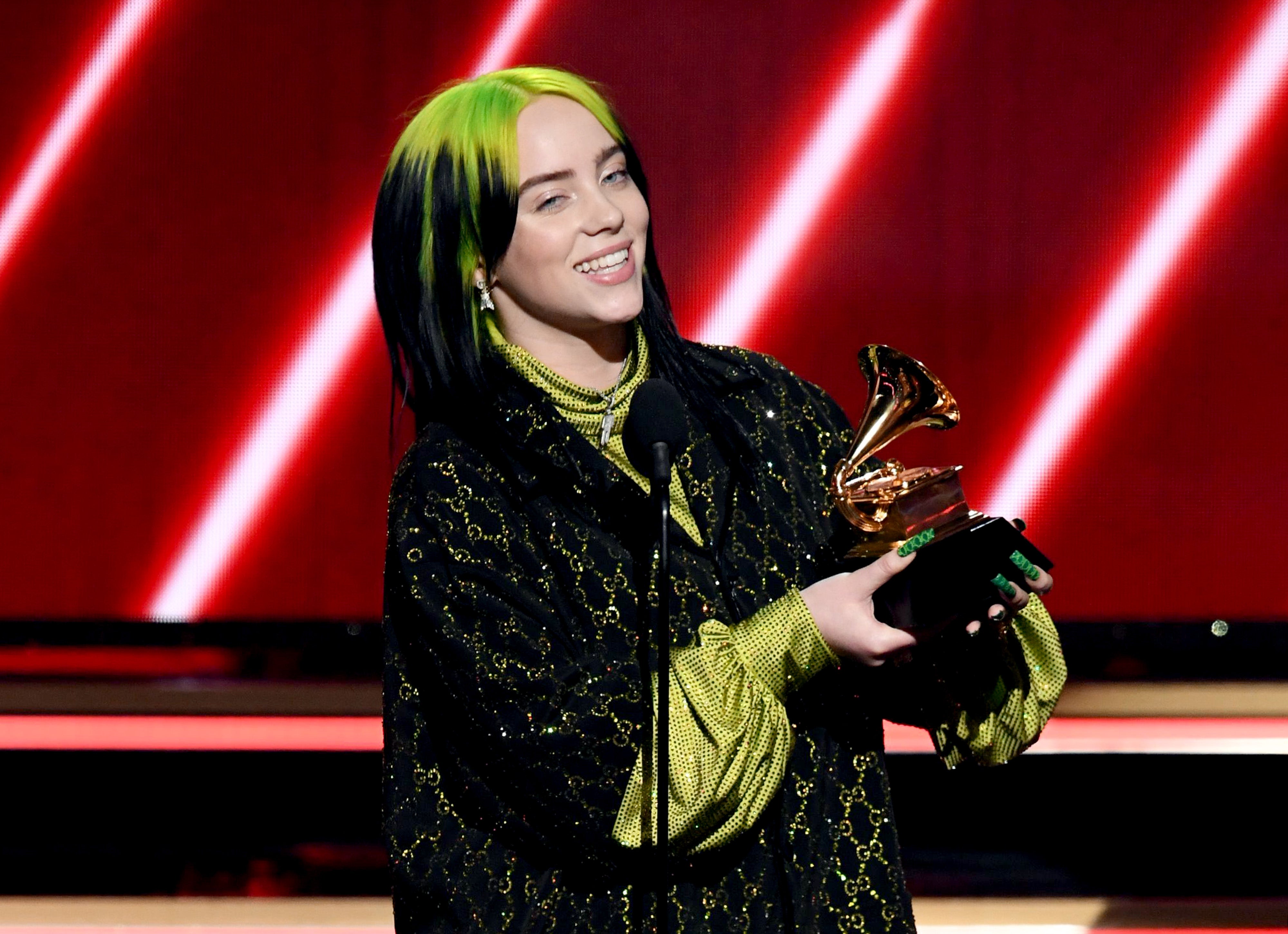 Five star: Eilish swept the board at the 2020 Grammys