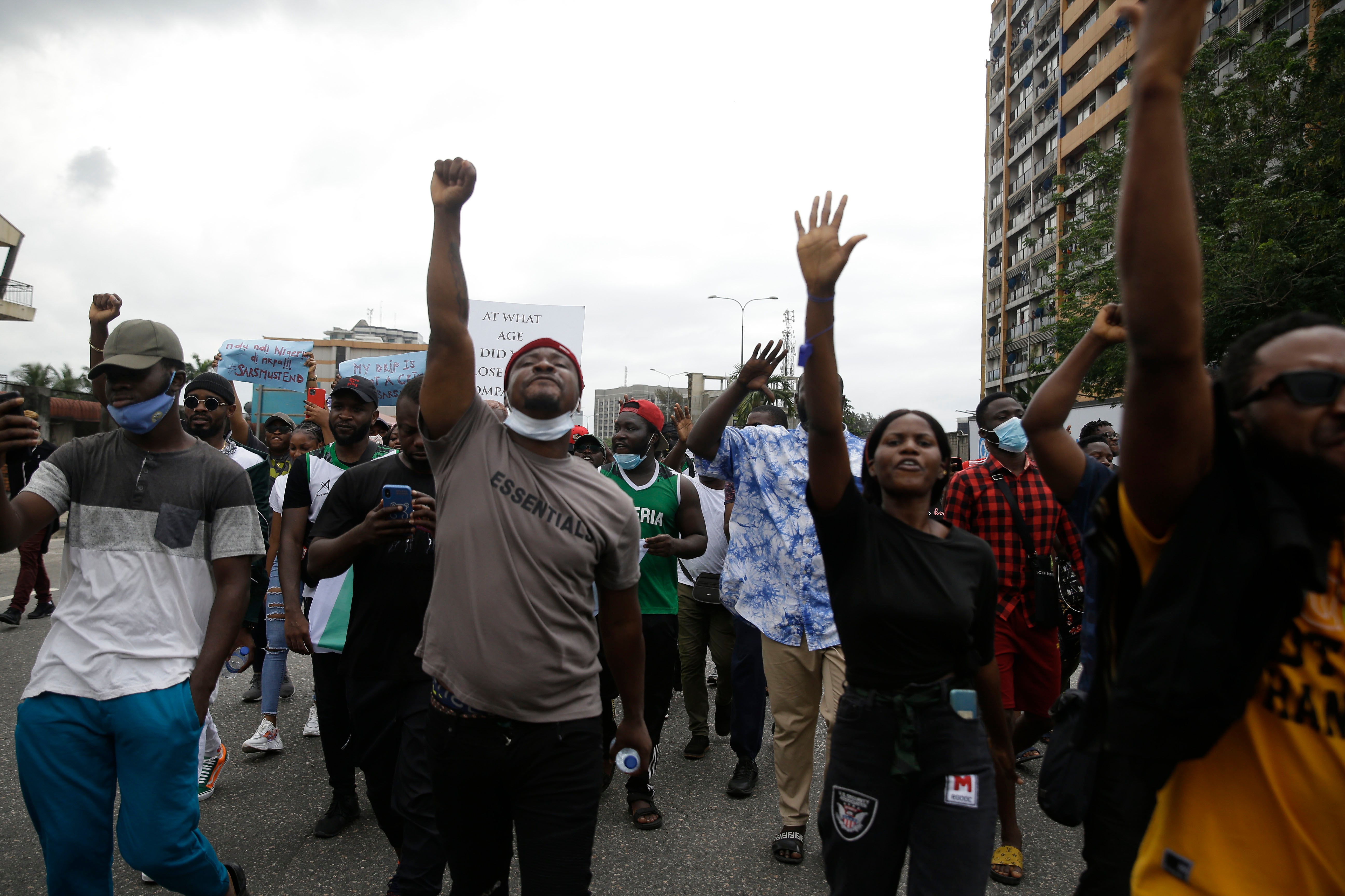 Nigeria Police Protest