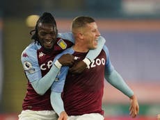 Villa maintain perfect start as Barkley strikes late against Leicester