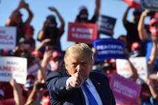 Trump begins attacks on debate moderator ahead of Biden clash - live