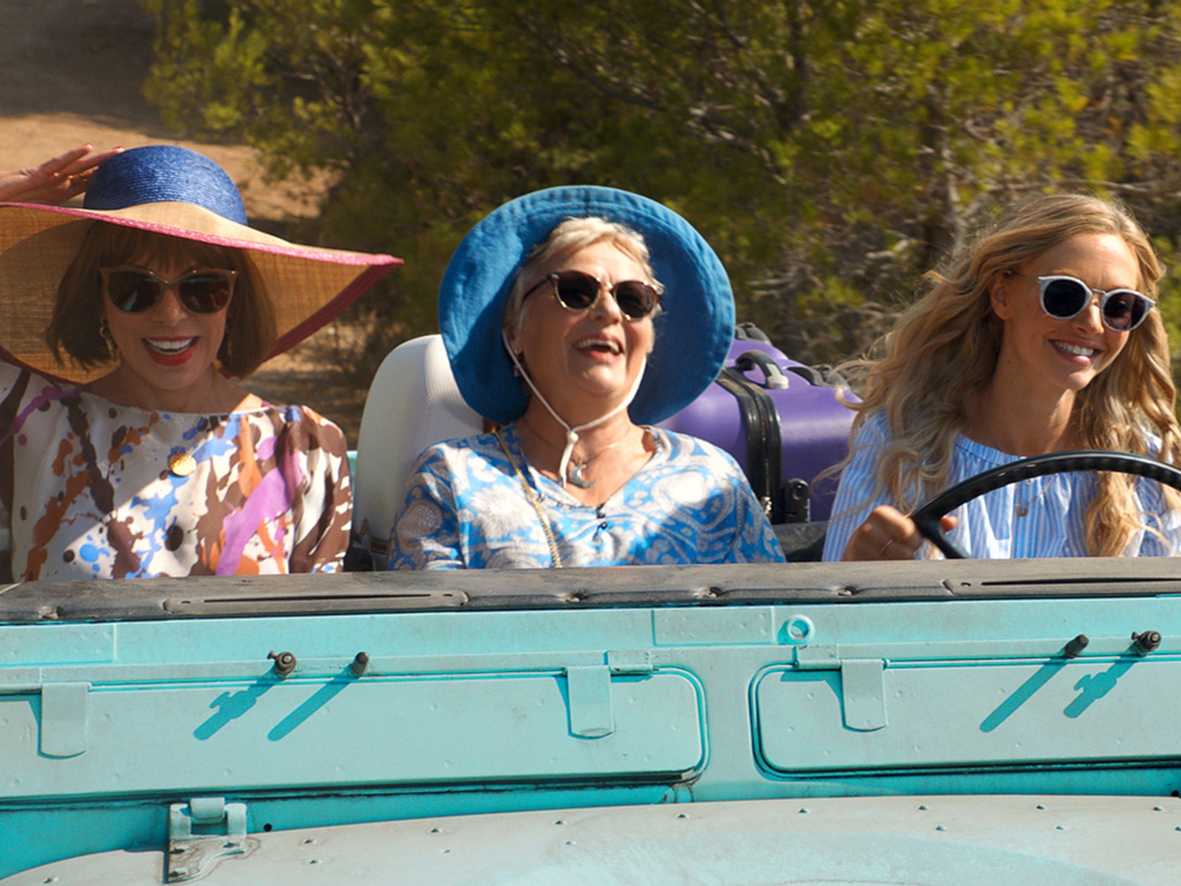 Julie Walters (centre) alongside Amanda Seyfried and Christine Baranski in ‘Mamma Mia: Here We Go Again'