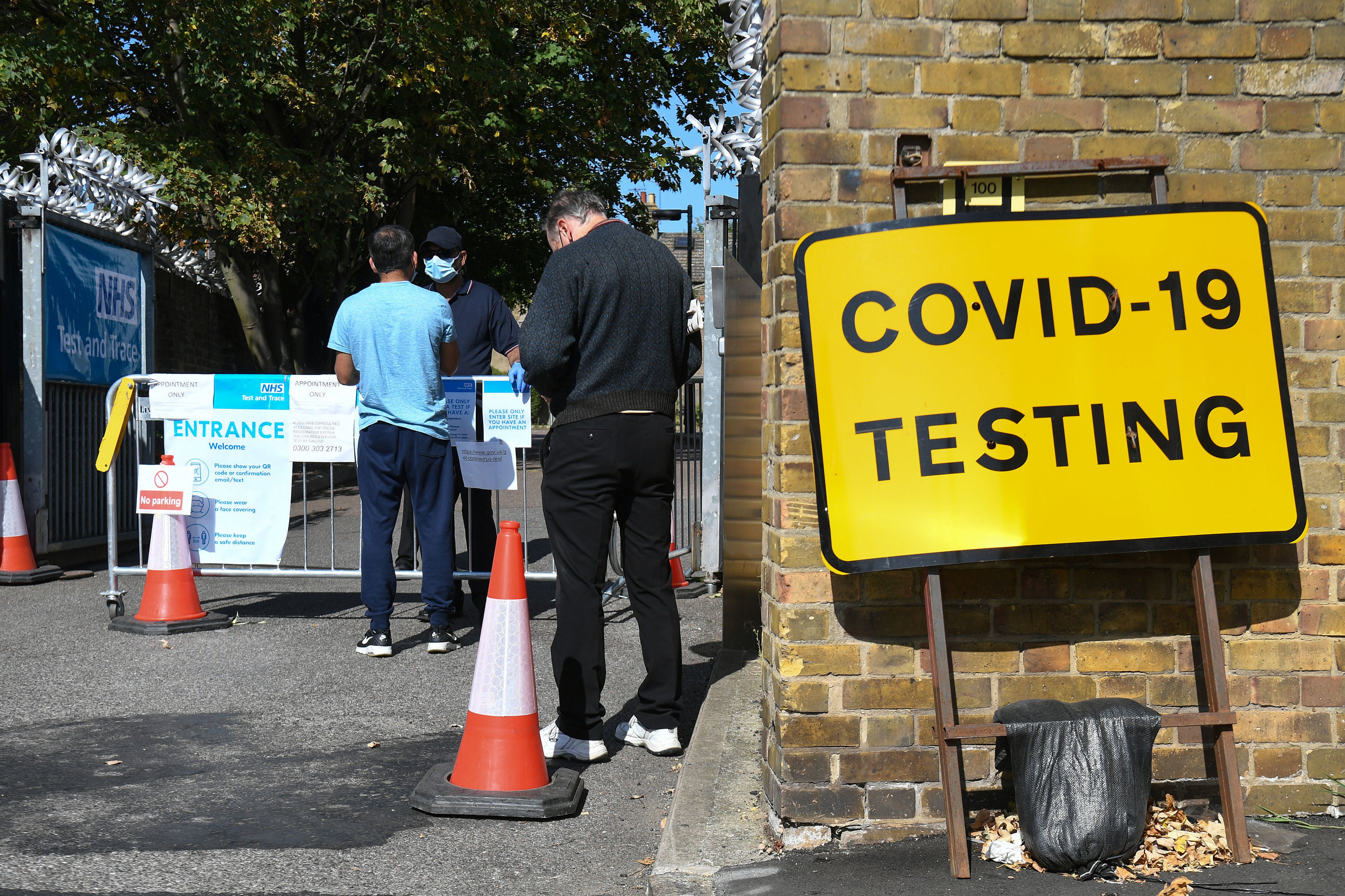 A coronavirus testing centre