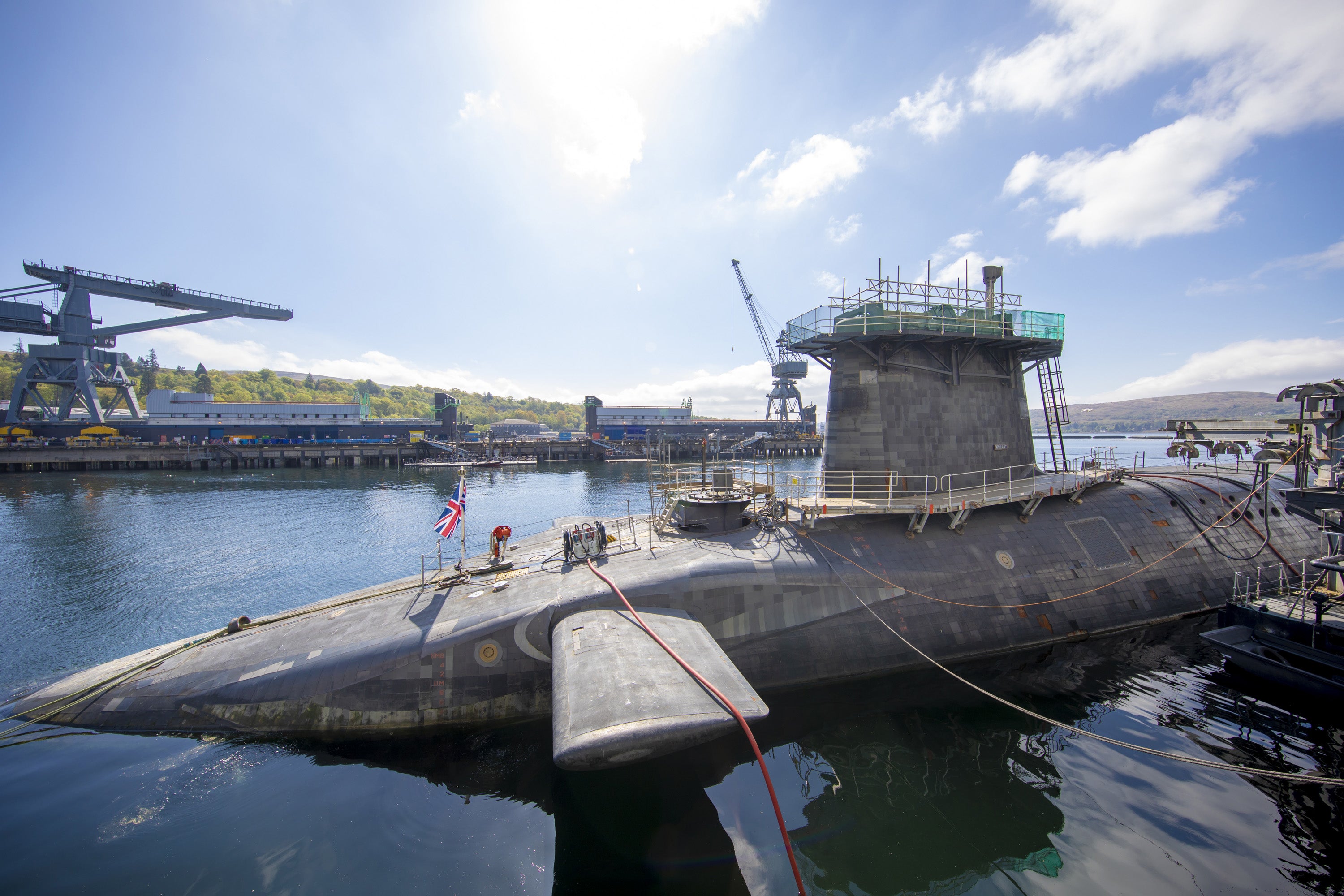 HMS Vigilant, which carries the UK’s Trident nuclear deterrent