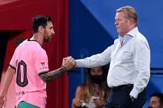 Barca coach Koeman says Messi’s performances ‘could be better’