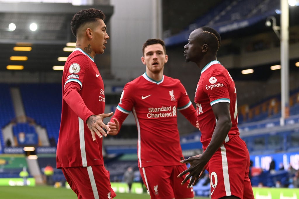 Liverpool forwards Sadio Mane and Roberto Firmino