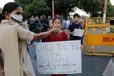 Climate activists, aged nine and 12, detained for protesting pollution