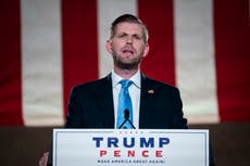 Eric Trump promotes fake video of ballots on fire