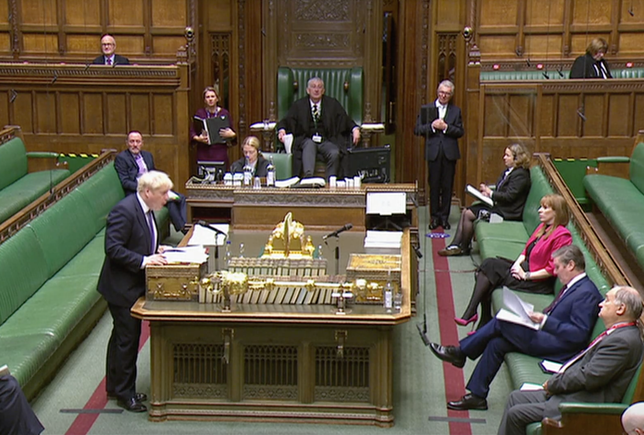 Boris Johnson and Keir Starmer squaring off at Prime Minister’s Questions