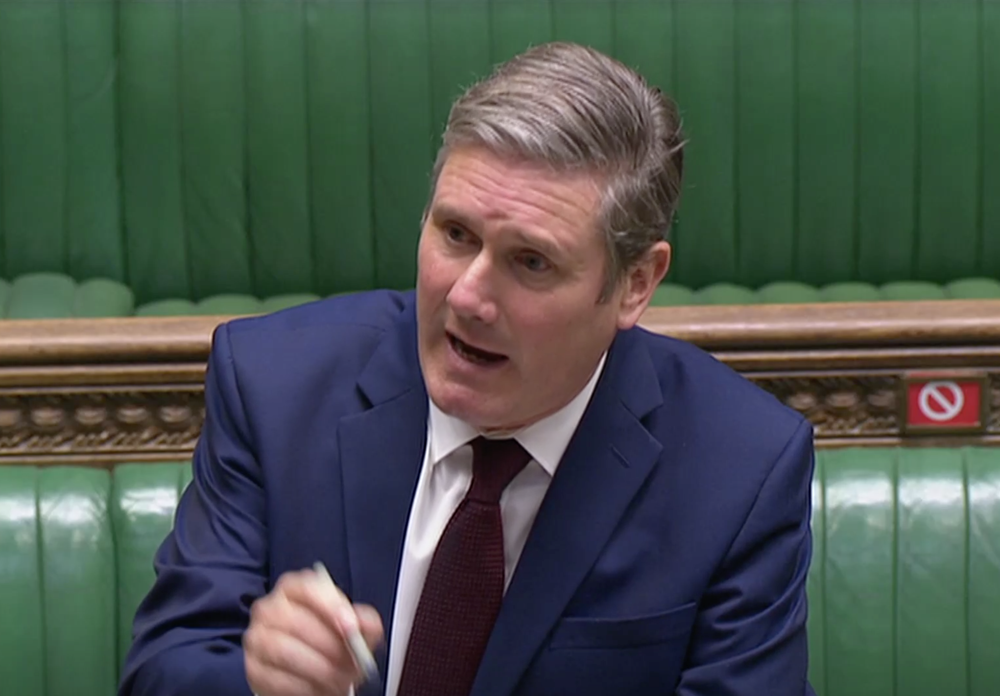 Keir Starmer at Prime Minister’s Questions on Wednesday