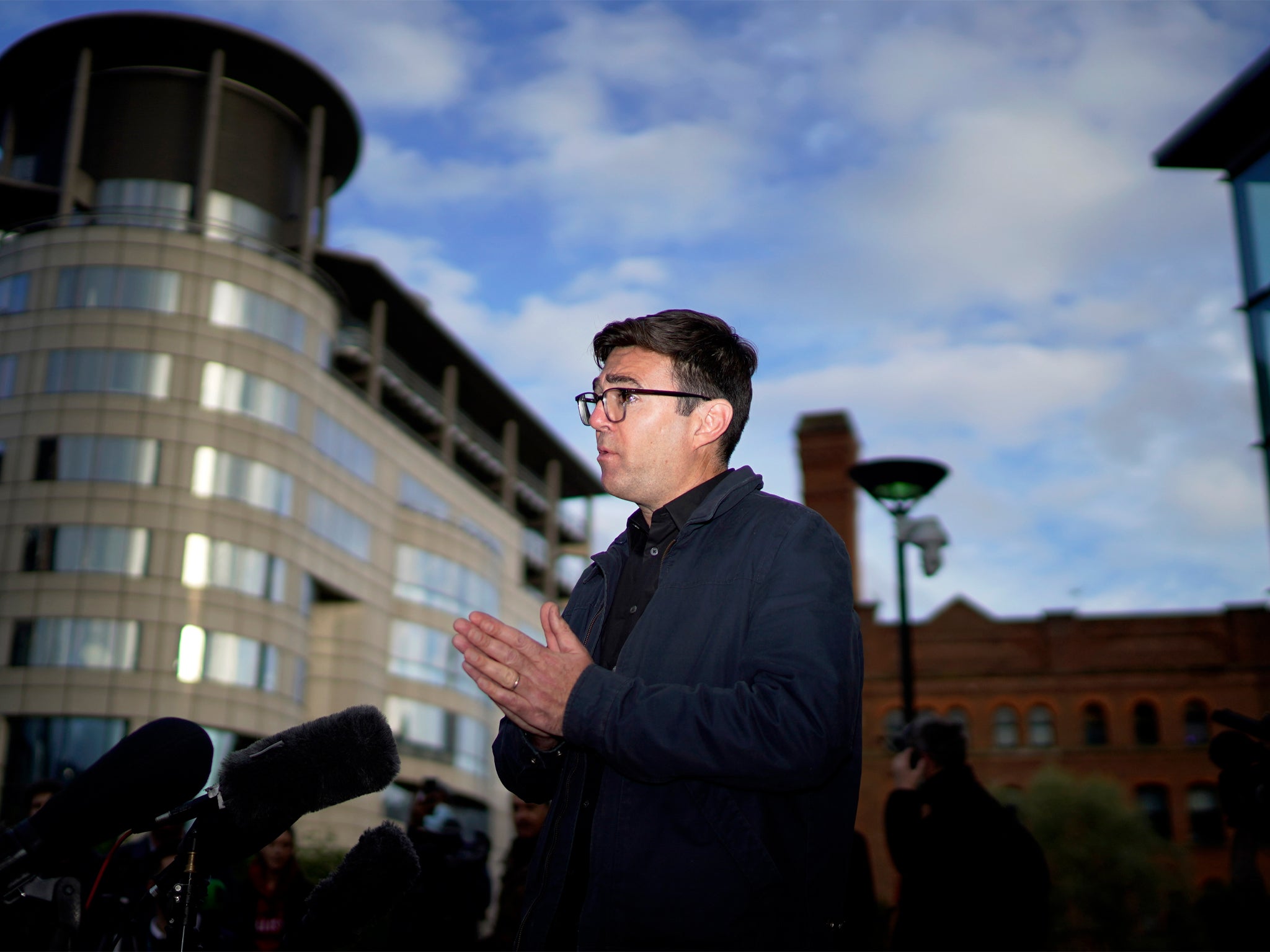 Greater Manchester mayor Andy Burnham speaking after Manchester became the latest city region to come under tier 3 restrictions