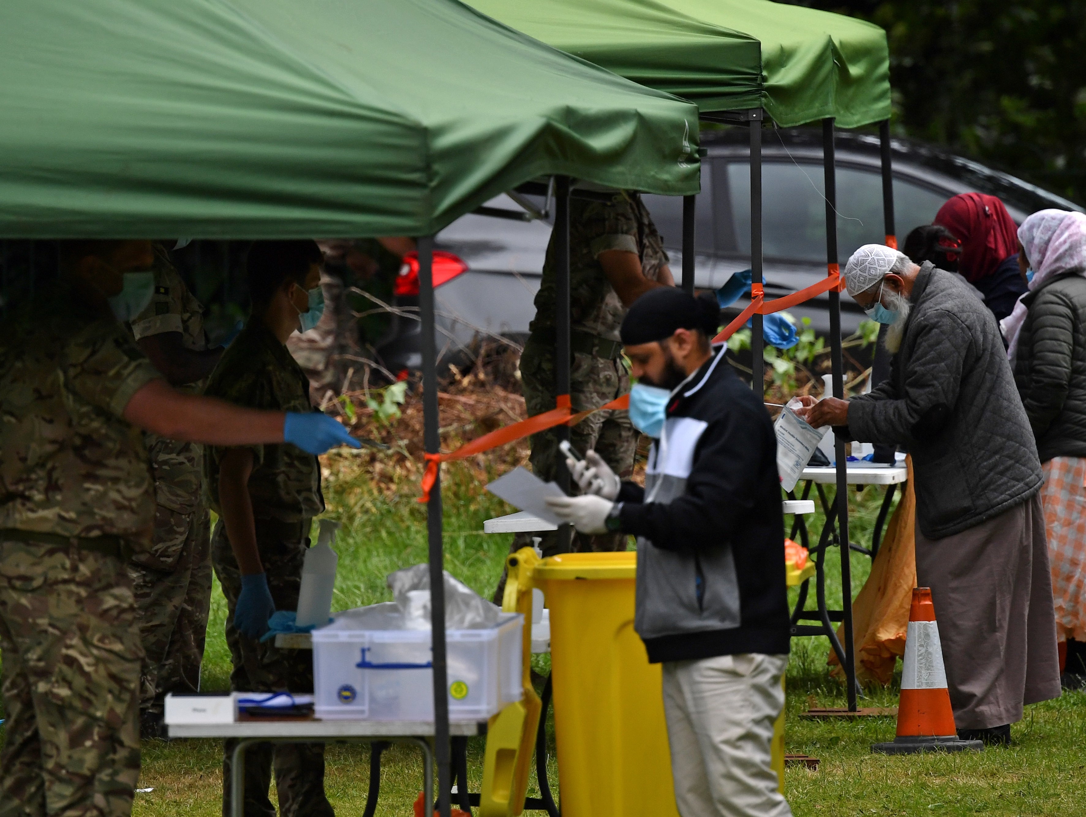 A Covid-19 mobile testing centre