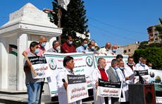 Gaza nurses protest loss of Israeli permit, layoffs 