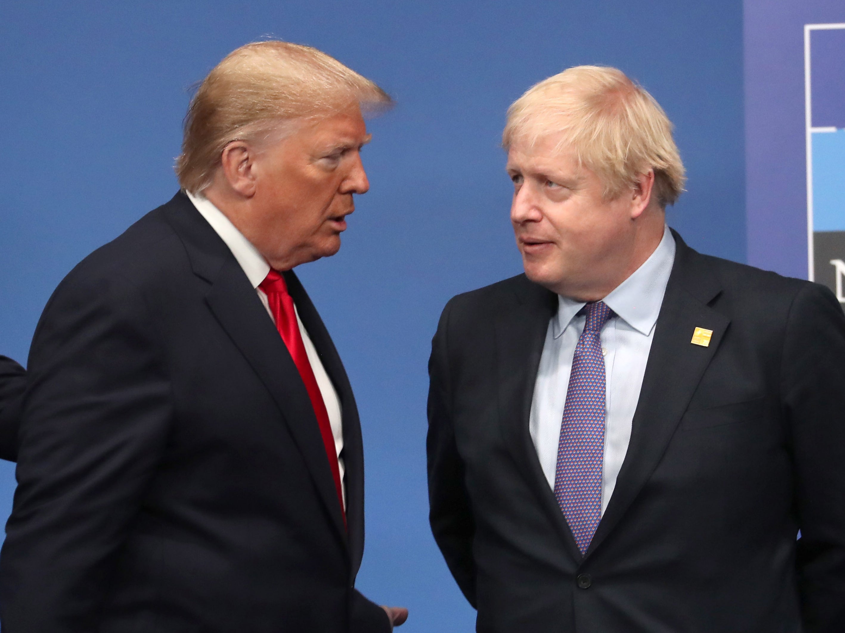 Trump and Boris Johnson during the Nato heads of government summit in December 2019