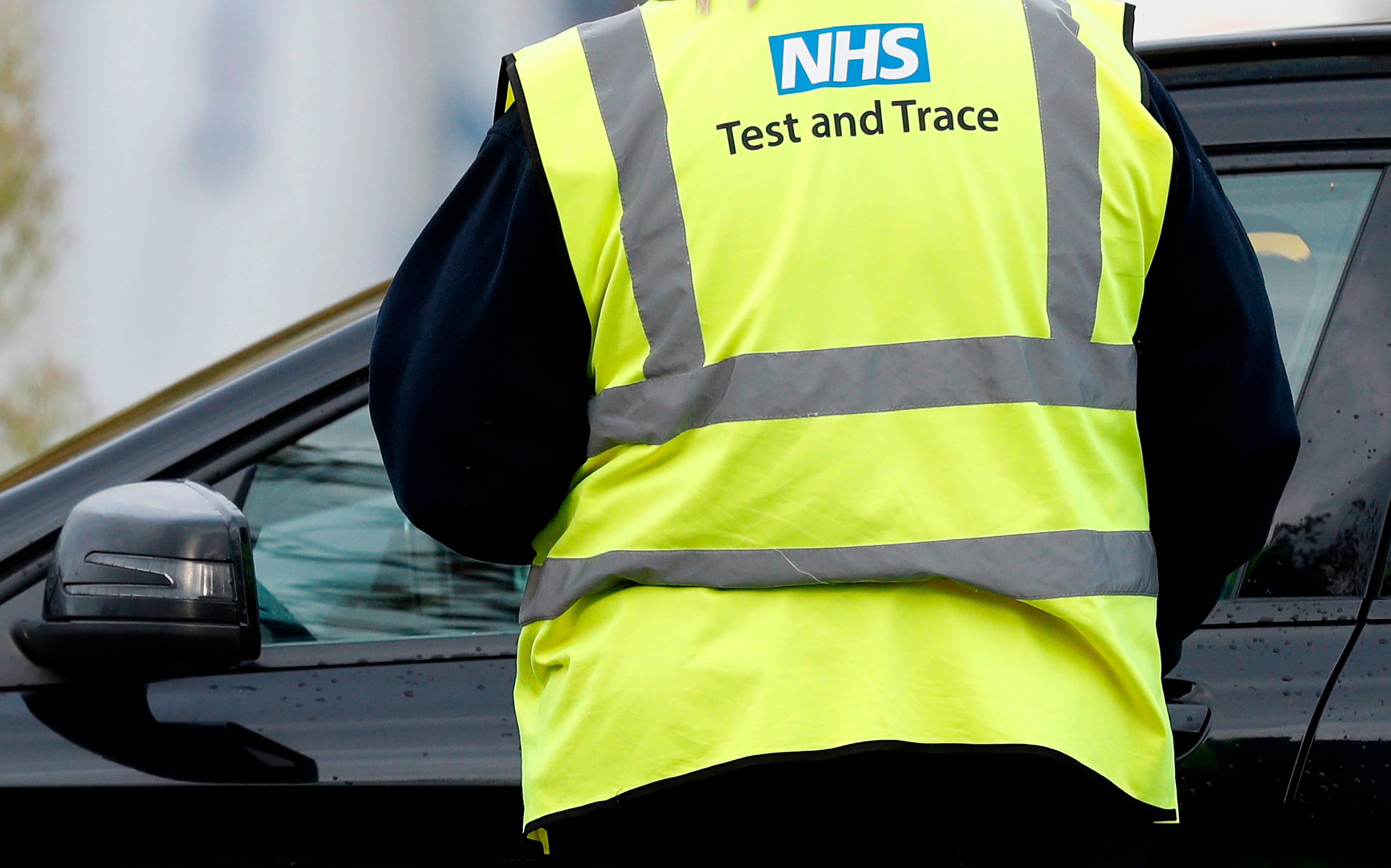 An NHS Test and Trace worker