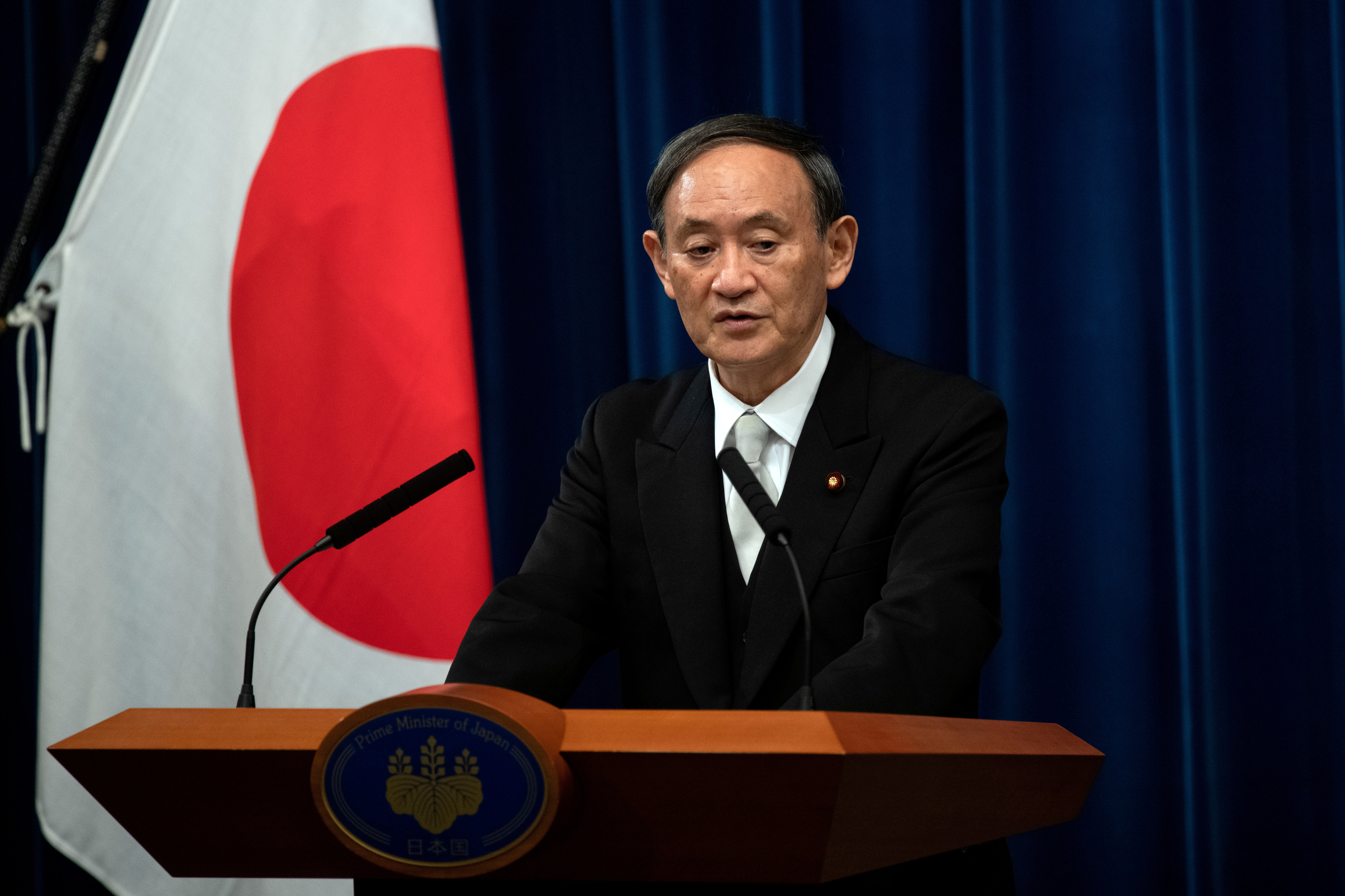 File image: Yoshihide Suga was elected as the prime minister in September this year&nbsp;