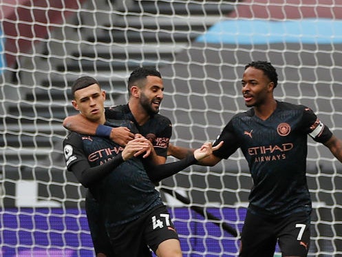 Phil Foden celebrates scoring the equalising goal