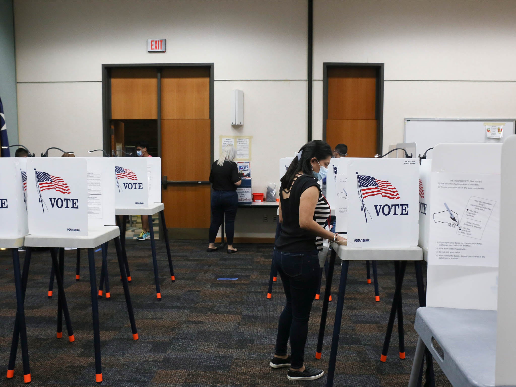 A Cameron County, Texas, early voting station, 15 October, 2020