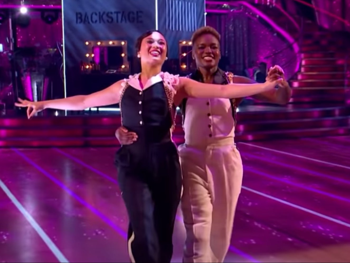 Nicola Adams and Katya Jones perform on Strictly Come Dancing