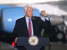 Pence continues campaigning despite chief of staff’s Covid test