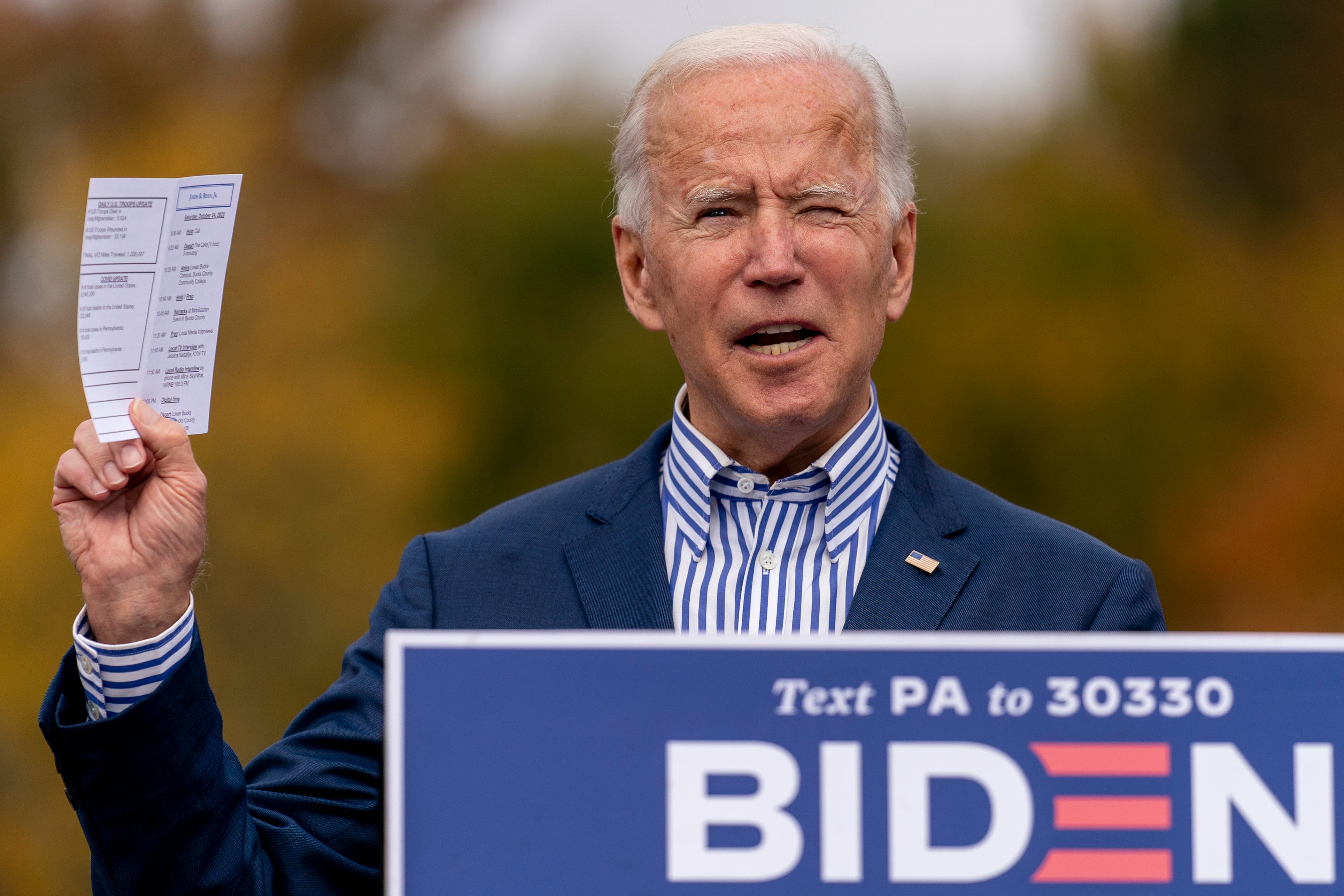 Biden was speaking to George Lopez in widely shared video