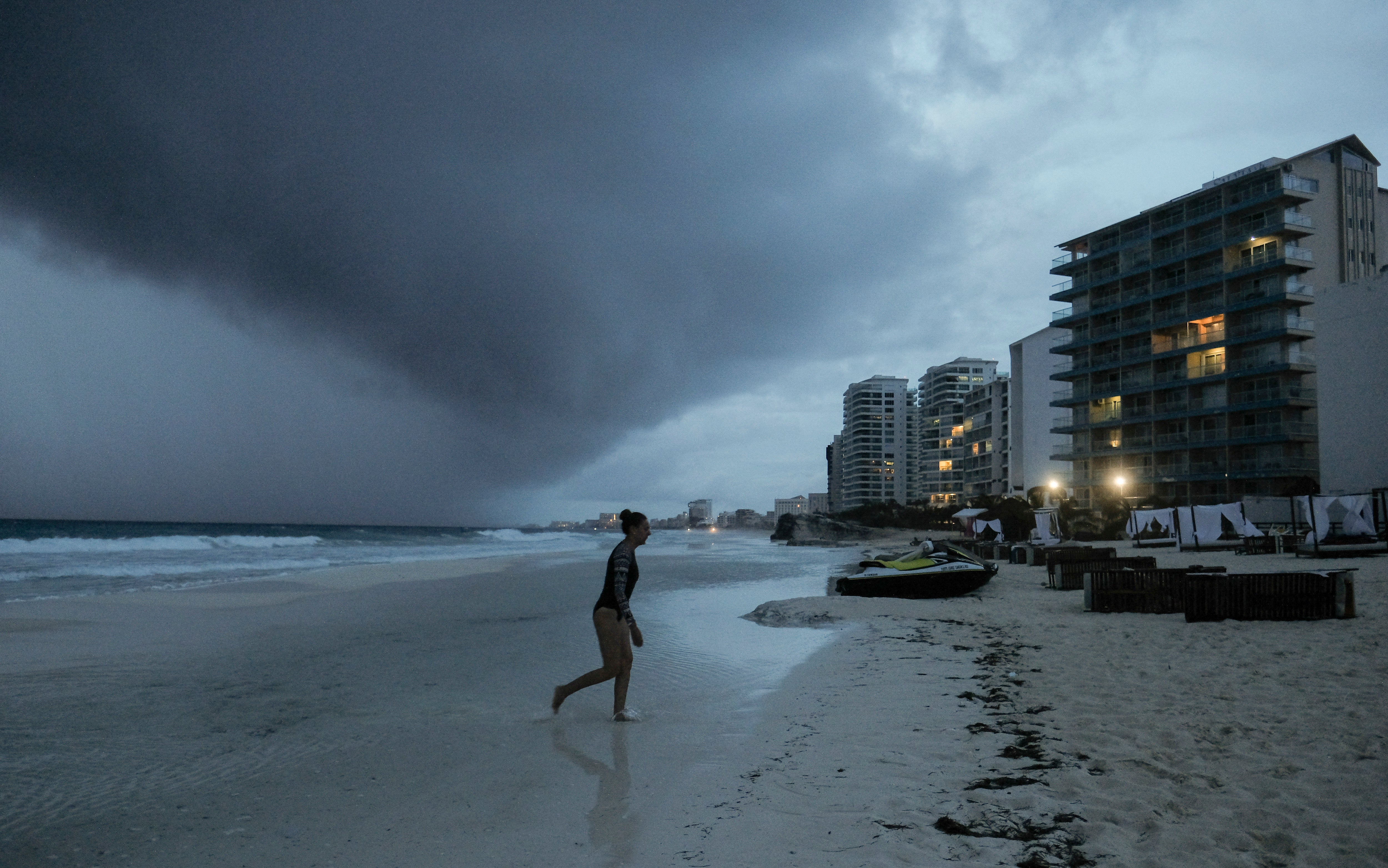 Tropical Storm Zeta approaches Cancun, Mexico, Monday, 26 October, 2020