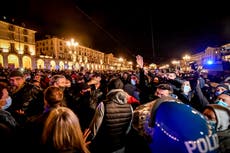 Violence erupts at anti-lockdown protests across Italy