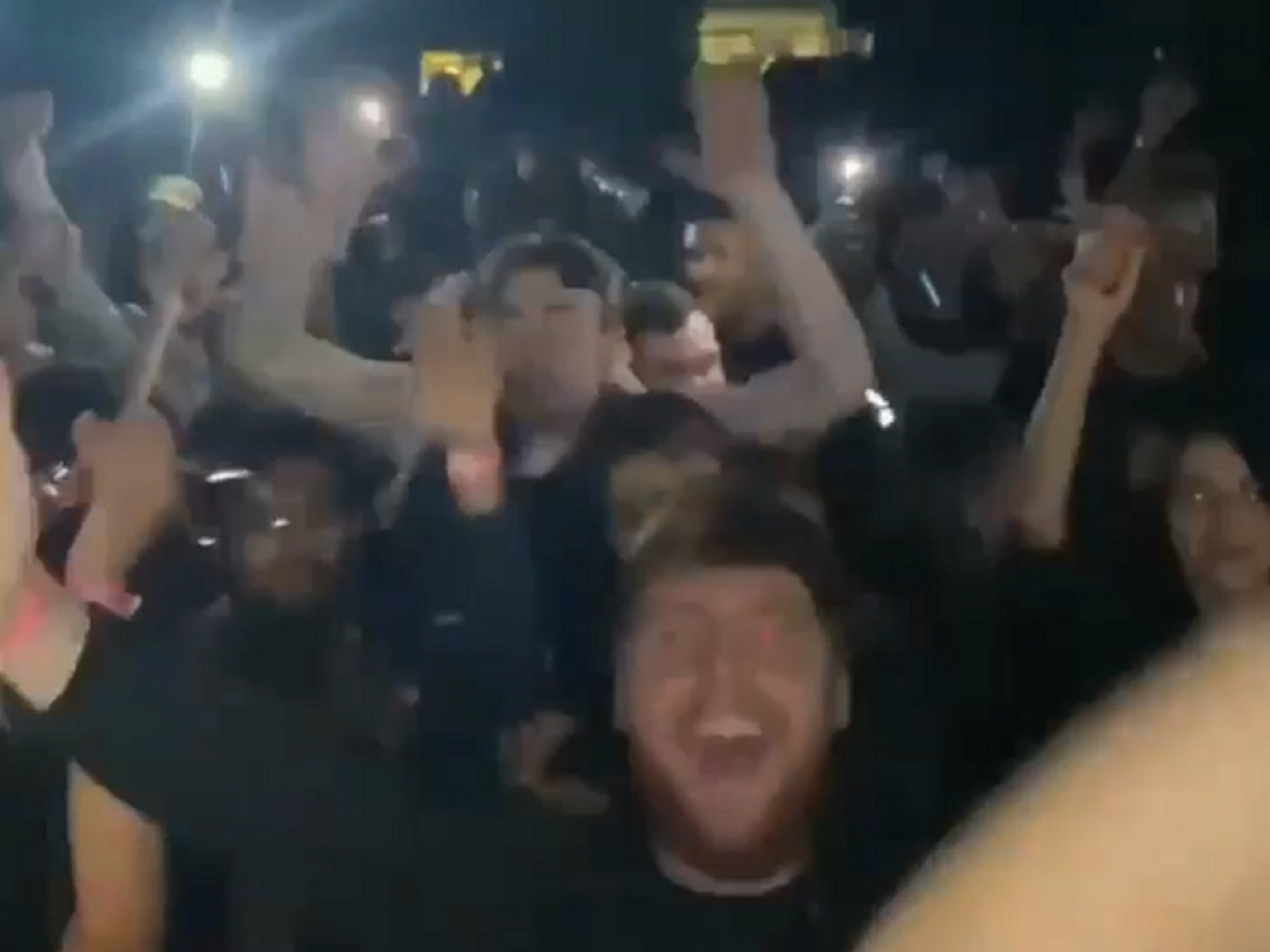 Hundreds of people have been filmed at an alleged illegal rave in Barking, east London