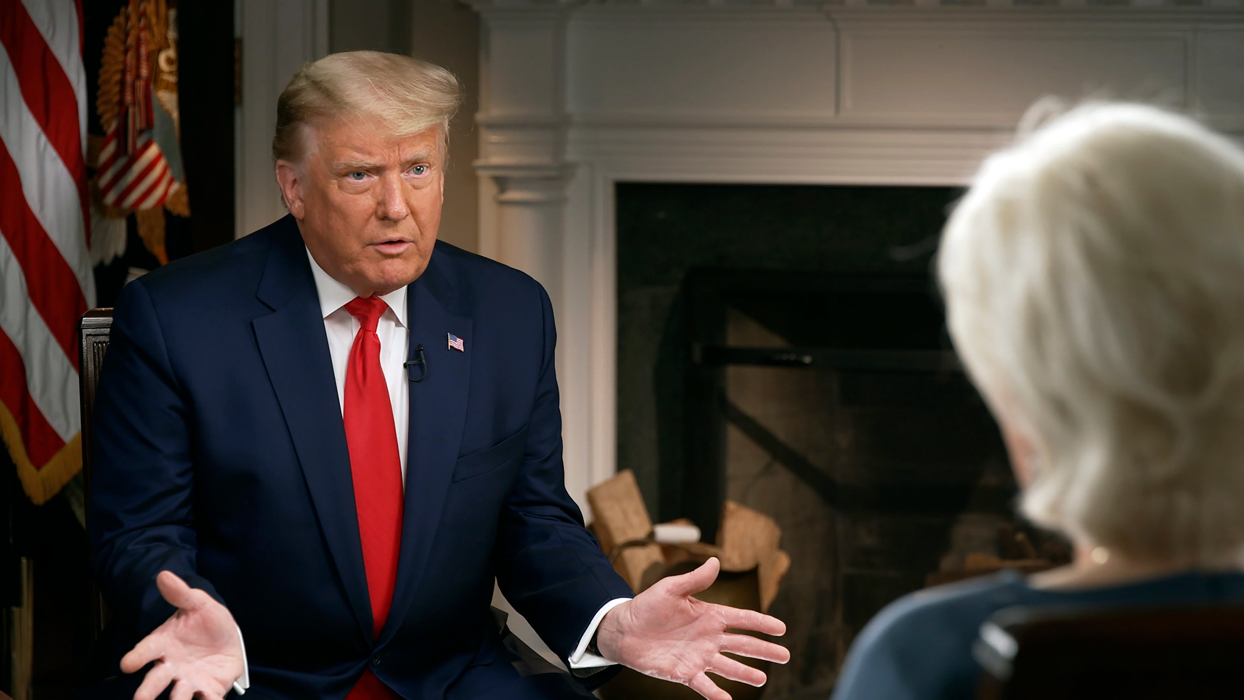 Trump says Lesley Stahl had 'fire coming out of her eyes' 