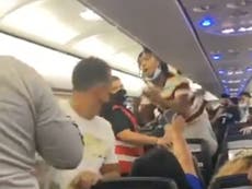 Brawl breaks out on flight after passengers refuse to wear masks