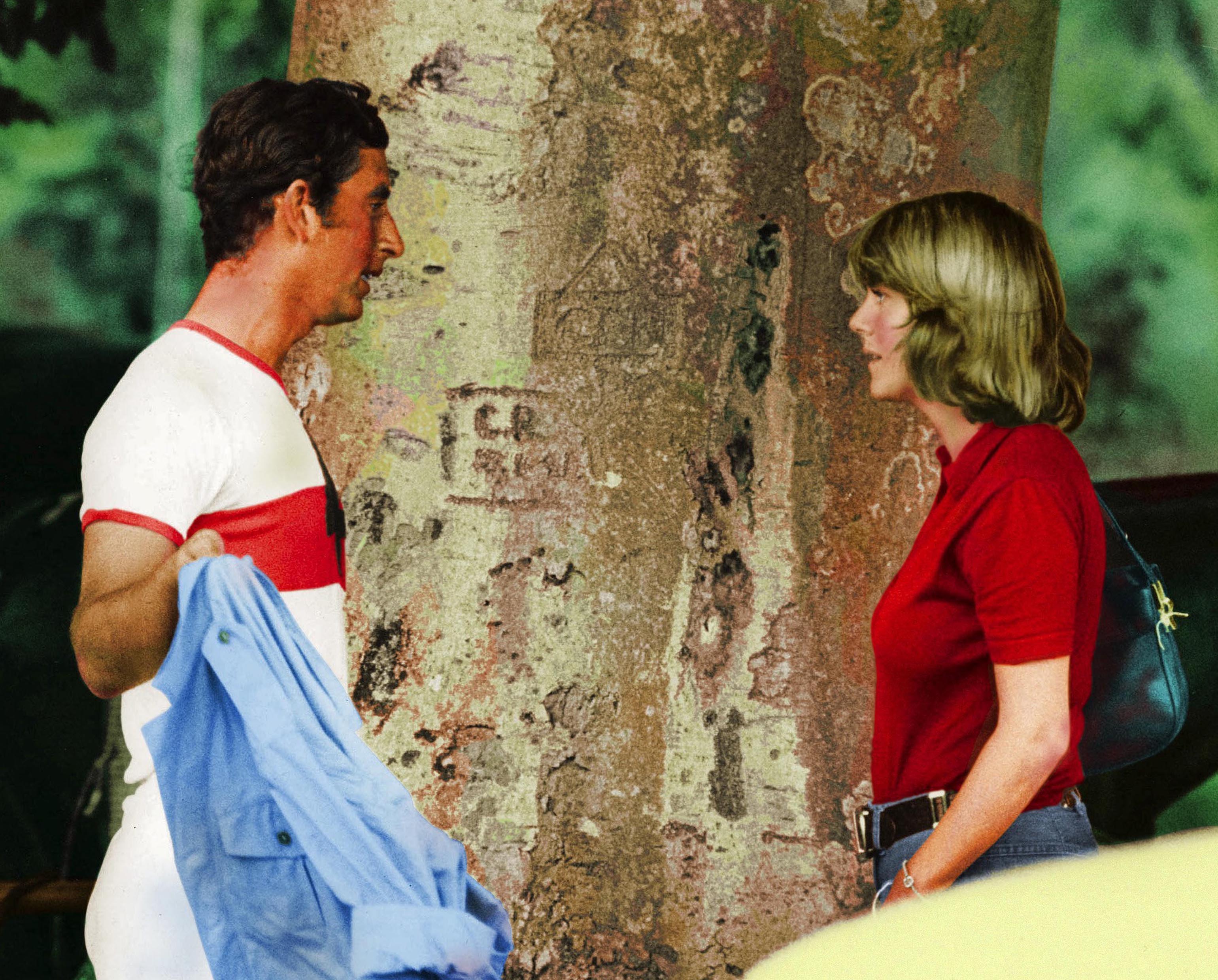 Prince Charles Talking to Camilla Parker Bowles at a Polo Match in 1975