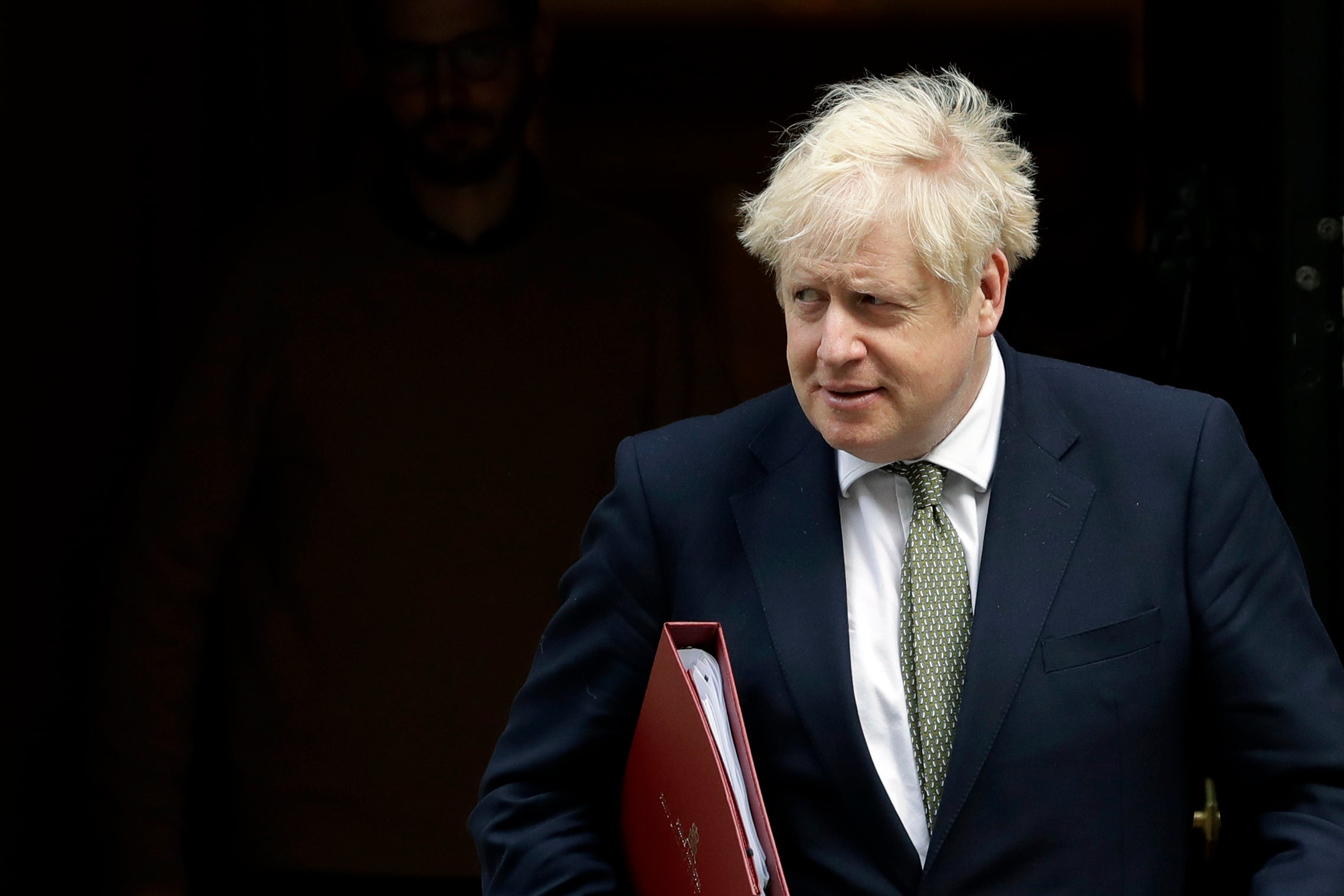 Boris Johnson outside No 10