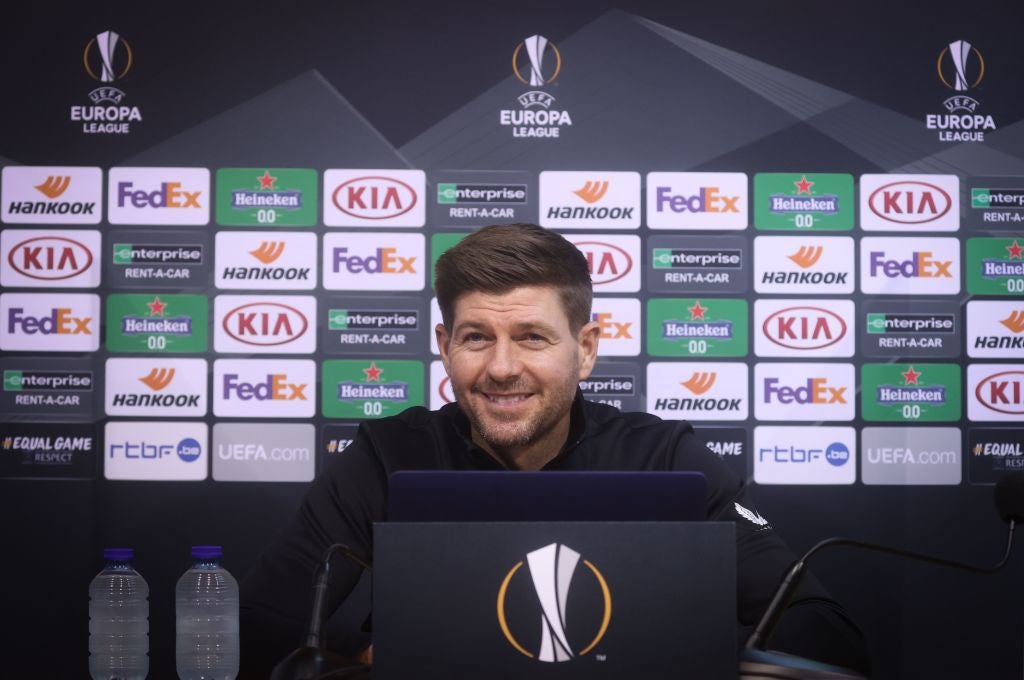 Steven Gerrard leads Rangers in the Europa League