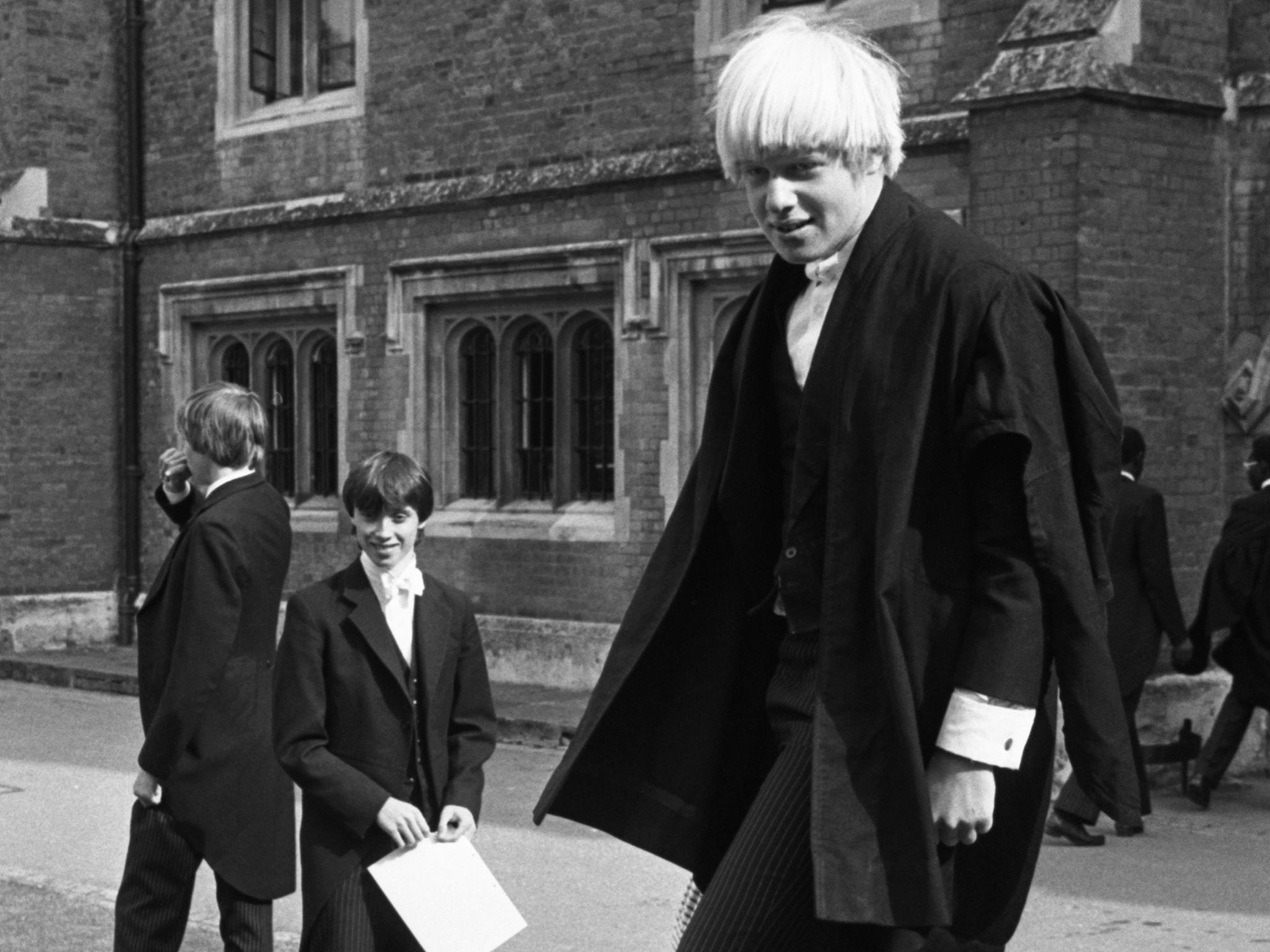 Boris Johnson pictured during his time at Eton college