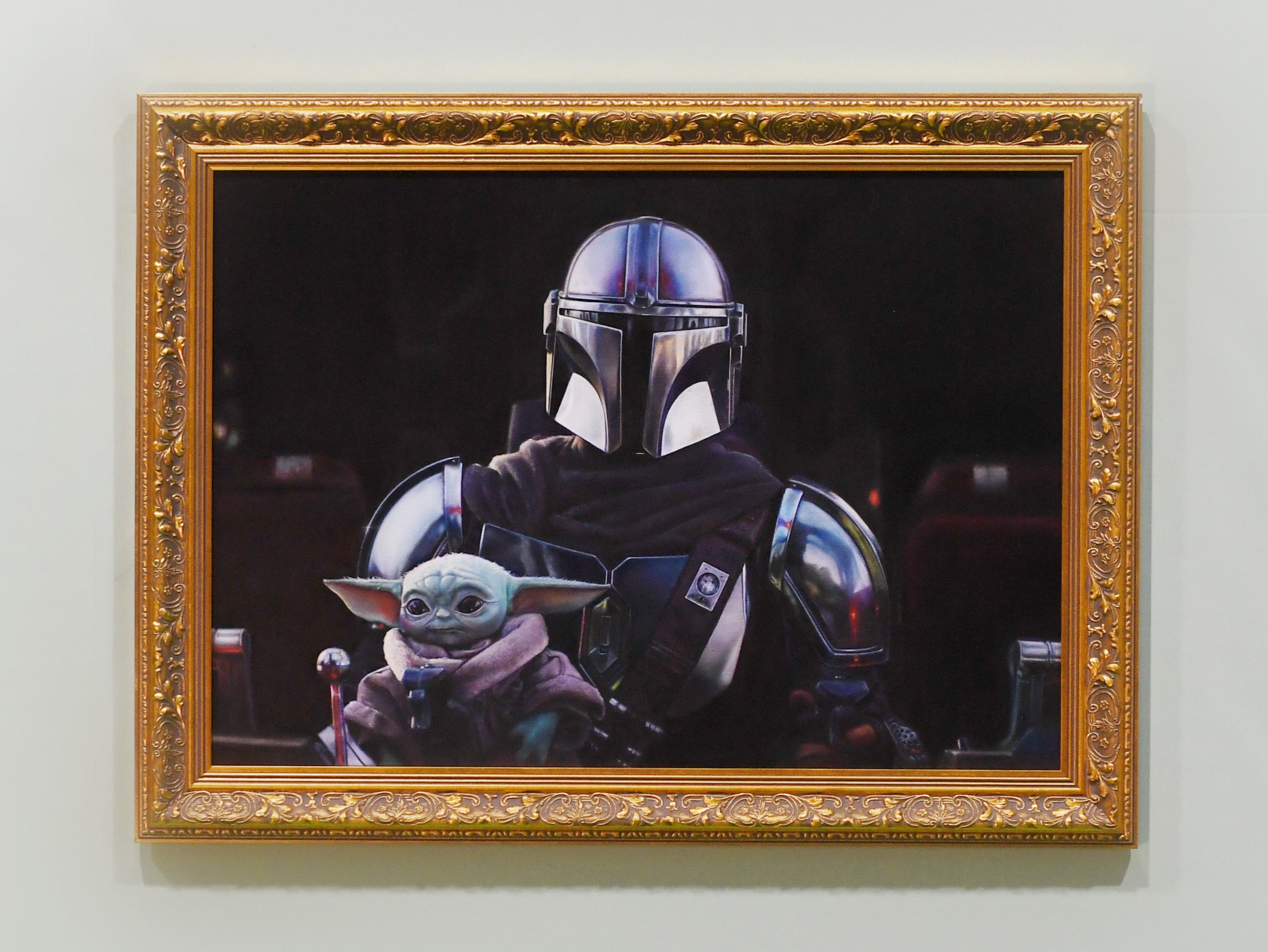 Baby Yoda painting displayed at National Portrait Gallery pop-up