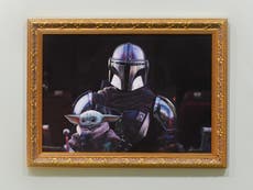 Baby Yoda painting hangs in National Portrait Gallery