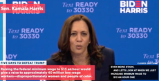 Kamala Harris joins Bernie Sanders in campaign for minimum wage hike